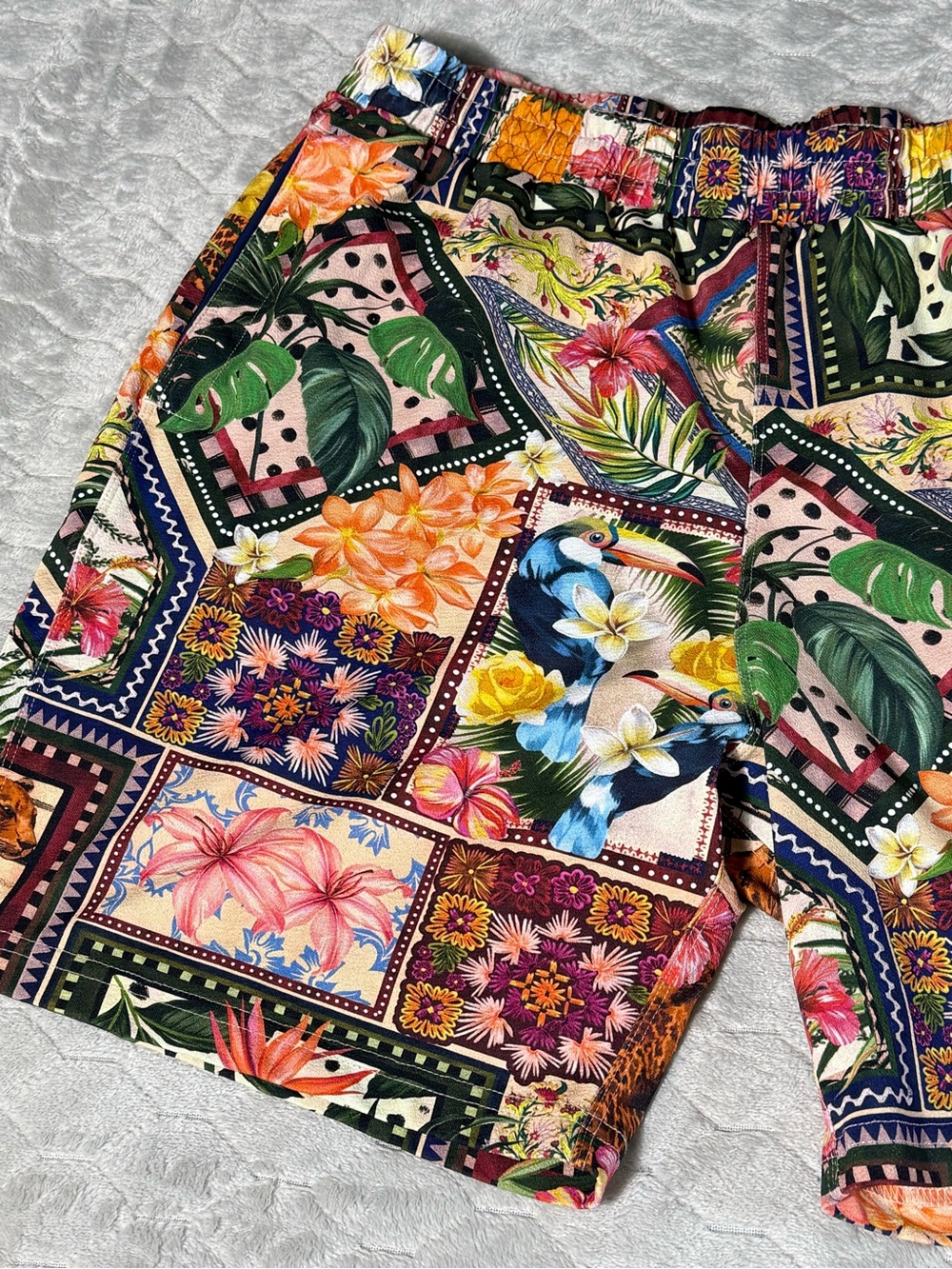 Shore Tropical Toucan Floral Beach Board Shorts Women’s XXL USA - Picture 2 of 8